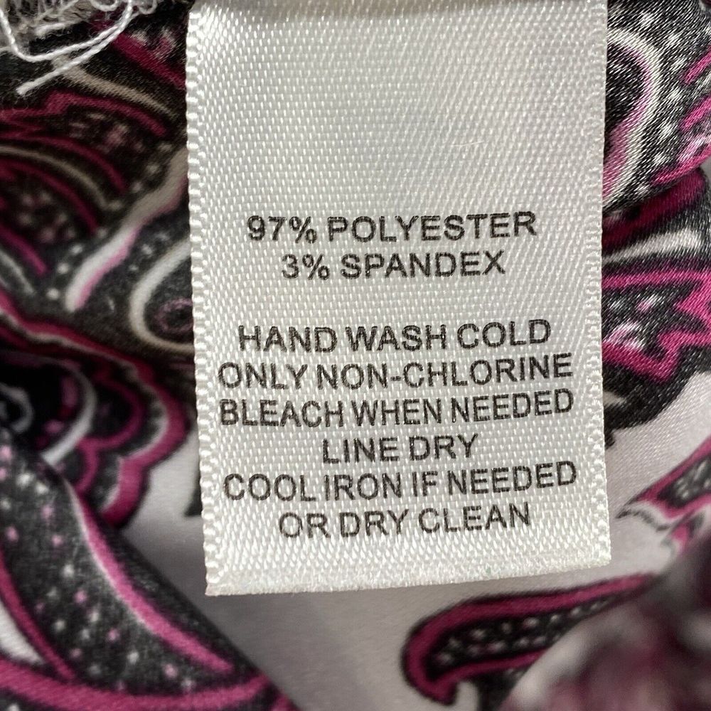 White House Black‎ Market WHBM Top Blouse Womens 0 Purple white black Keyhole - Picture 6 of 11